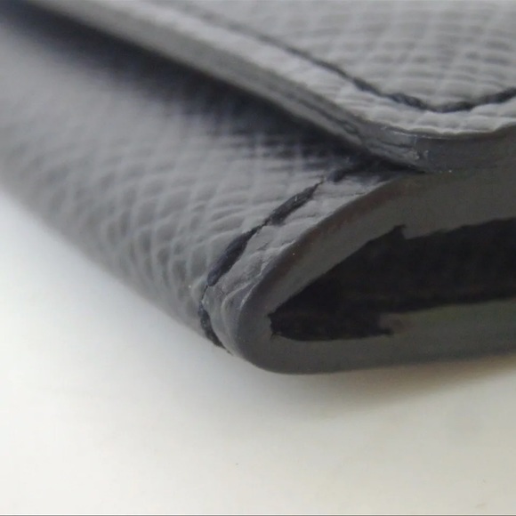 AUTH LOUIS VUITTON Black Anvelope Carte de Visite Taiga Card Case - Picture 10 of 11